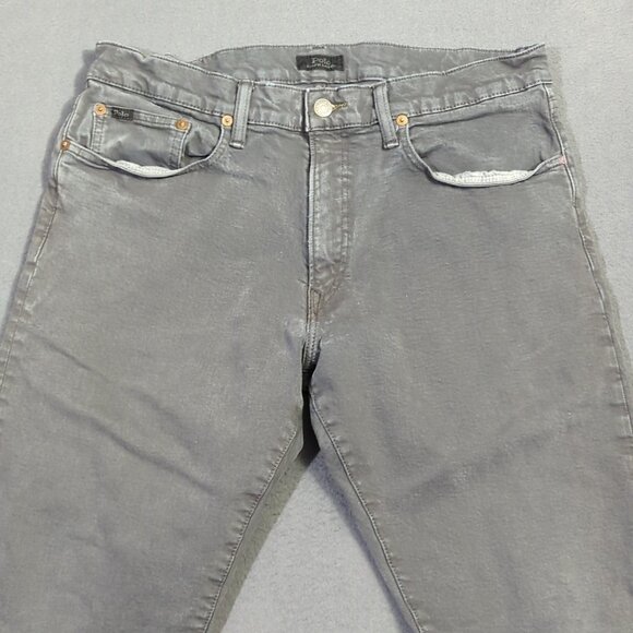 Polo Ralph Lauren Jeans Men's 34x30 Fits 34x28 Gray Hampton Relaxed Straight - Picture 5 of 12